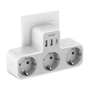 Sienas kontaktligzda Tessan TS-323-DE-C ar 2 USB portiem, 16A