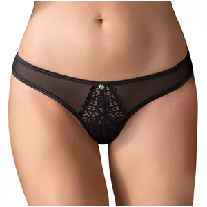 Женские трусы-слипы Obsessive Donarella модель 23114371141 размер XL/2XL — средняя посадка, чёрные, вышитая вставка