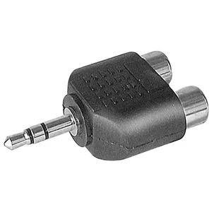 EXC 720140 kabeļu spraudņu pāreja 3.5-mm Jack 2 x RCA Melns