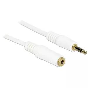 Аудиокабель 3.5mm Male to Female DeLOCK 83765 1м Белый