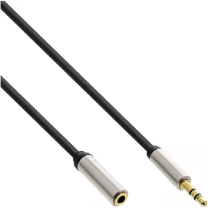 Аудиокабель InLine Slim 3.5mm male / female Stereo 1m