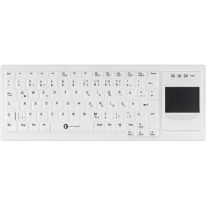 GETT CleanType Xtra Touch Protect TKL Keyboard with Integrated Touchpad, USB, QWERTZ, White
