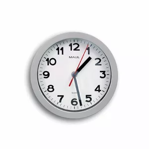 Quartz clock MAUL 9052995 Round Silver Battery AA 1.5V