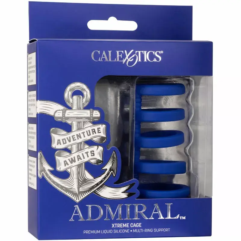 Penisa stiprinājums CalExotics Admiral Xtreme Cage Blue Photo 6