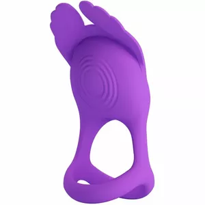 Penis ring Pretty Love SILAS Vibrant D-238733 — silicone, 7 vibration modes, purple