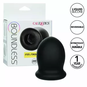 Мастурбатор California Exotics BOUNDLESS FTM STROKER — двусторонний силиконовый 7 см, черный