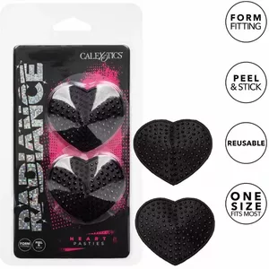 Metāla sirds formas krūšu sprauslu aizsargi RADIANCE D-238341 — dekoratīvi, viegli ārējie aksesuāri