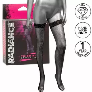 Augstie zeķubikses līdz augšstilbam RADIANCE D-238365 ar strazdu dekoru