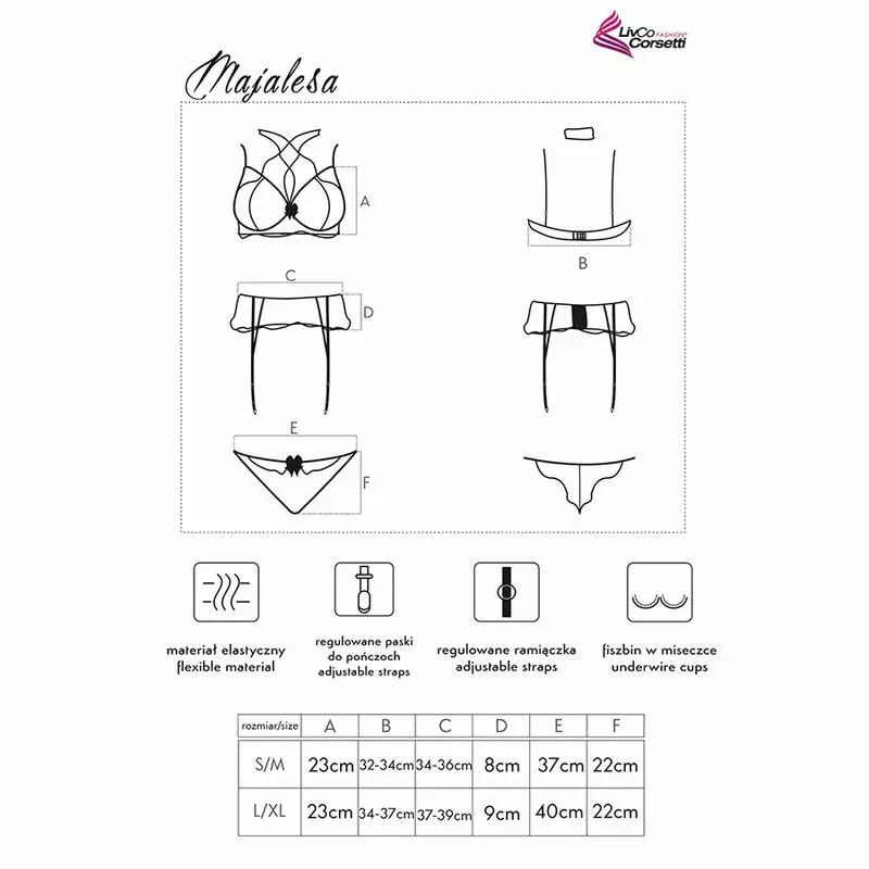 Krūšturis Jostu jostas Apakšveļa LIVCO CORSETTI FASHION L/XL MAJALESA LC 90526 Photo 5