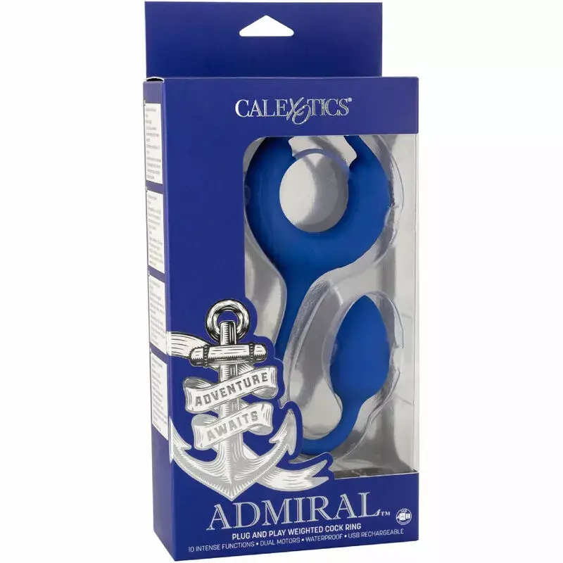 Насадка на пенис CalExotics Admiral Weighted Cock Ring Blue Photo 6