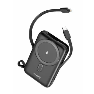 Portable Power Bank Swissten 10000 mAh 20W with Built-In Cables