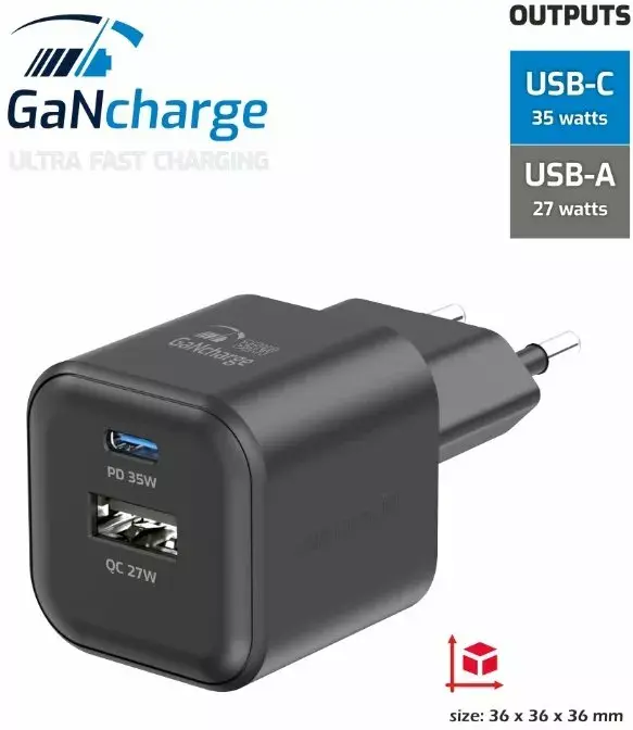 SWISSTEN lādētājs 35W PD USB‑C 27W QC 22071210 Photo 2