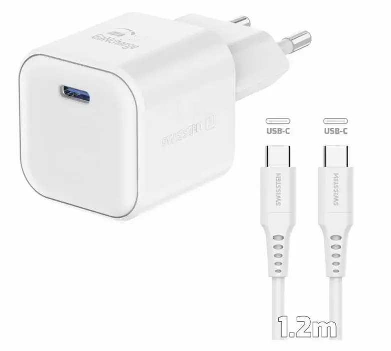 Ceļojumu lādētājs SWISSTEN GaN USB-C 35W