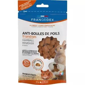 FRANCODEX Rabbit Treat Anti-Hooking pellet mix 50 g — adult rabbit, cereal flavor, soy-free