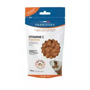 Treat for guinea pigs FRANCODEX Vitamin C 50 g — fruit-flavored solid sachet, 50 g, protein 8%, fat 27%