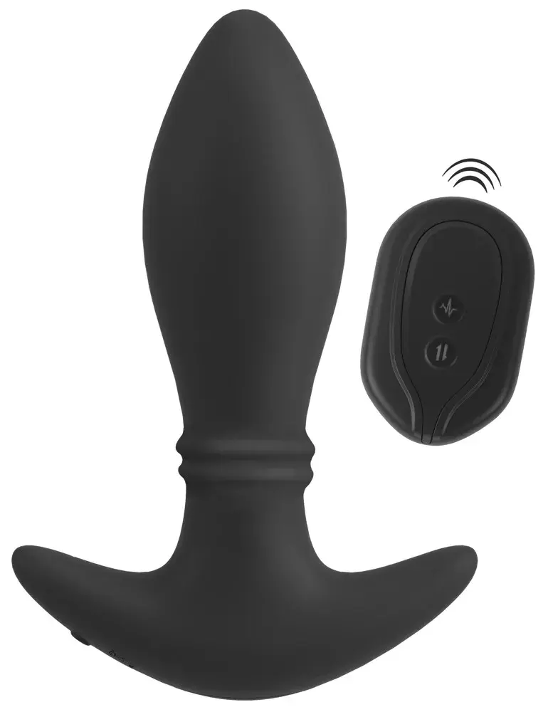 you2toys Silicone Black вибро pлаг с двумя моторами Photo 2