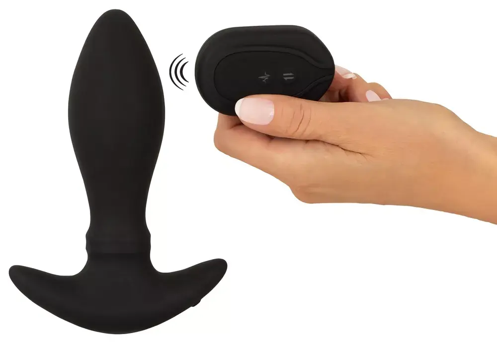 you2toys Silicone Black вибро pлаг с двумя моторами Photo 7
