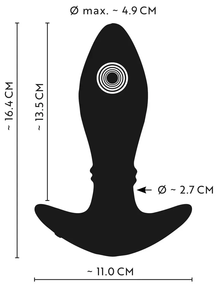 you2toys Silicone Black вибро pлаг с двумя моторами Photo 11