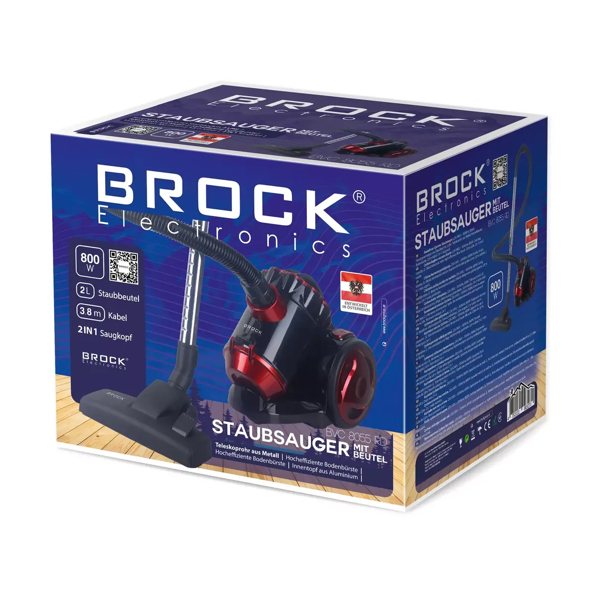 Пылесос BROCK BVC 8055 RD Photo 2