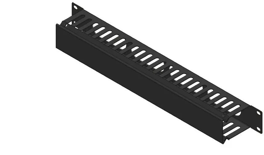 Lanview RAO400BL-24 Kabeļu organizators, 1U statīva