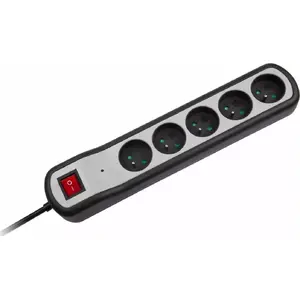 Power strip Rebel URZ3063 5 sockets 5 m white-black (URZ3063-5W)