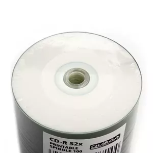 CD-R 700MB 52X OMEGA Freestyle (100 pack) Full Face Wide Inkjet Printable, White