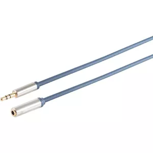 3.5mm Audio Cable ShiverPeaks 30805-1.5-MHQ-SLIM Chrome Metal Slim Line 1.5m
