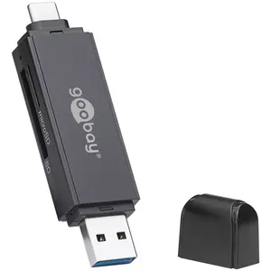 Kārtu lasītājs Goobay 58261 USB Melns MicroSDHC SD SDHC SDXC 5000 Mbit/s
