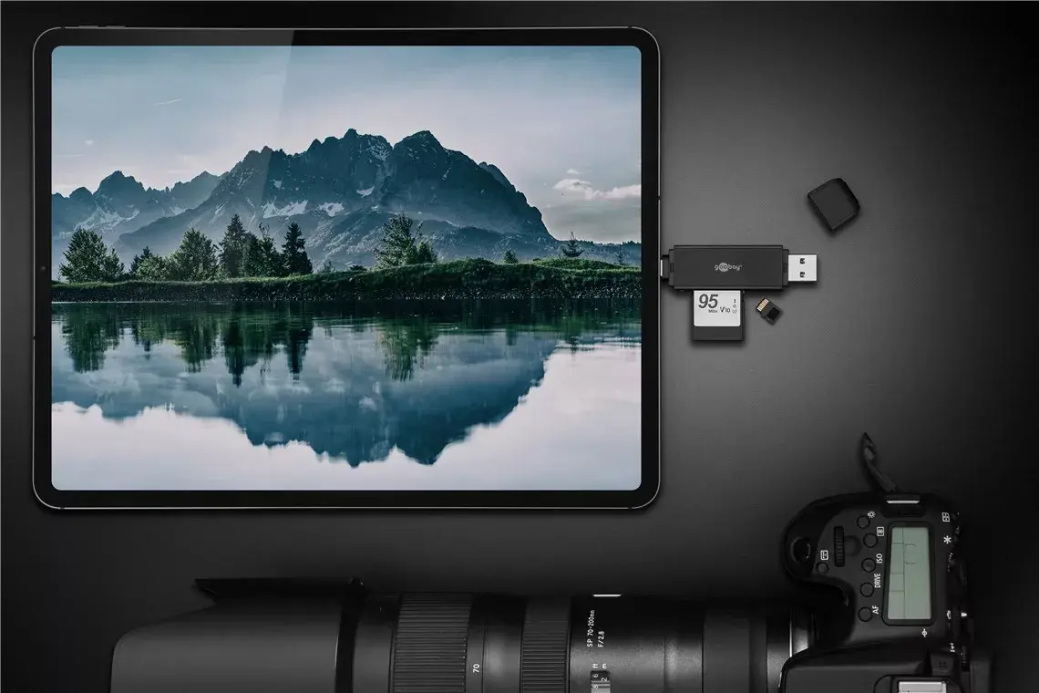 Kārtu lasītājs Goobay 58261 USB Melns Photo 5