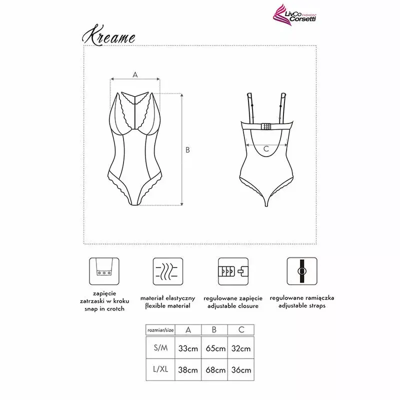 Боди LIVCO CORSETTI FASHION M KREAME LC 90546 Photo 5