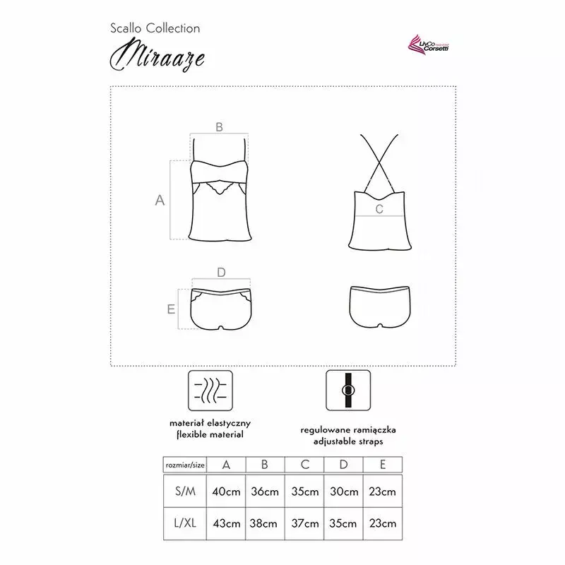 Рубашка и шорты LIVCO CORSETTI FASHION L/XL MIRAAZE LC 90567 Photo 3