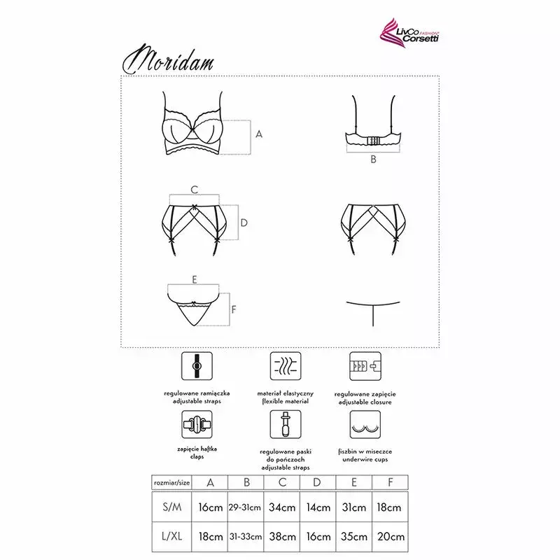 Нижнее белье LIVCO CORSETTI FASHION L/XL MORIDAM LC 90552 Photo 8