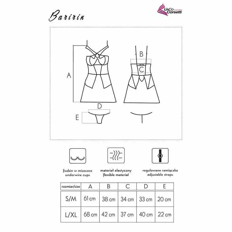 Пеньюар LIVCO CORSETTI FASHION L/XL BARIRIN LC 90633 Photo 5