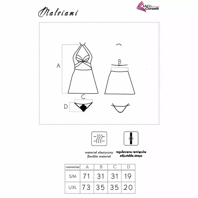 Пеньюар LIVCO CORSETTI FASHION L/XL MALVIAMI LC 90625 Photo 5