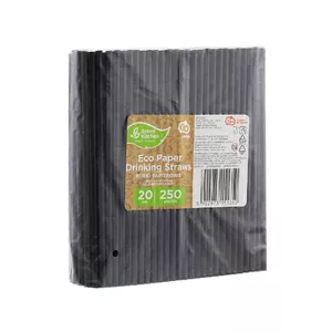 Paper straws GoDan Black 6 × 19.7 cm — pack of 250