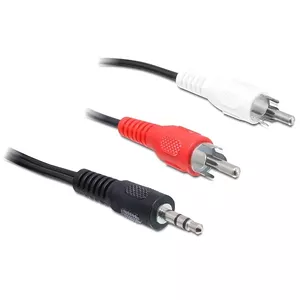 Audio Cable DeLOCK 84942 3m 3.5mm 2xRCA Black Red White