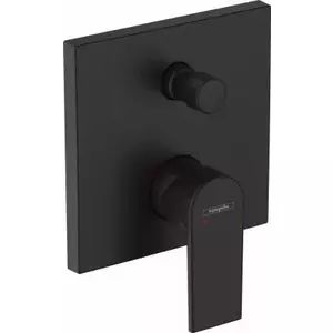Встраиваемый смеситель для ванны hansgrohe Veris 71468670 черный – под монтаж, однорычажный, настенный