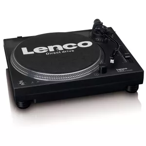 Turntable Lenco LEN L-3818 Black, automatic, aluminium platter, USB Type-B, AC 230V