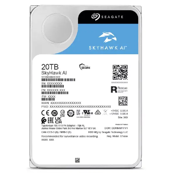 Cietais disks Seagate 16 TB SkyHawk AI Photo 2