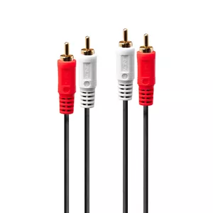 Lindy 35662 аудио кабель 3 m 2 x RCA Черный, Красный, Белый