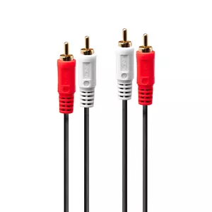 Lindy 35663 аудио кабель 5 m 2 x RCA Черный, Красный, Белый