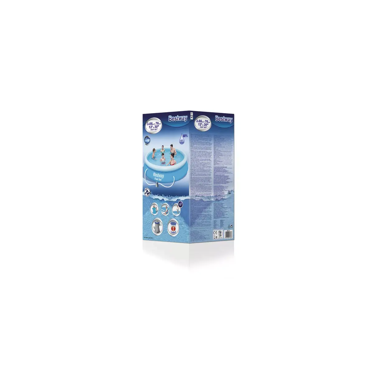 Надувной бассейн Bestway Fast Set Pool 3.66m x 76cm Photo 4