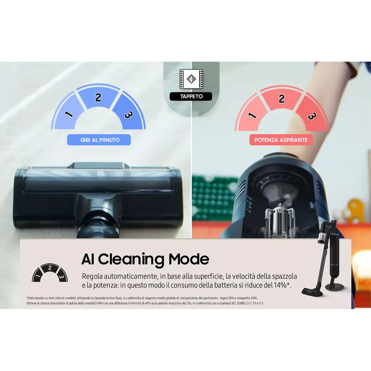 Samsung 2-in-1 stick vacuum VS28C9784QK Photo 9