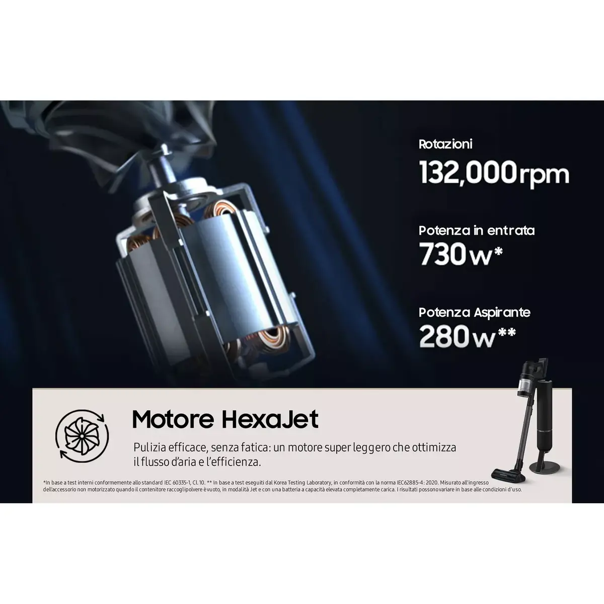 Samsung 2-in-1 stick vacuum VS28C9784QK Photo 11