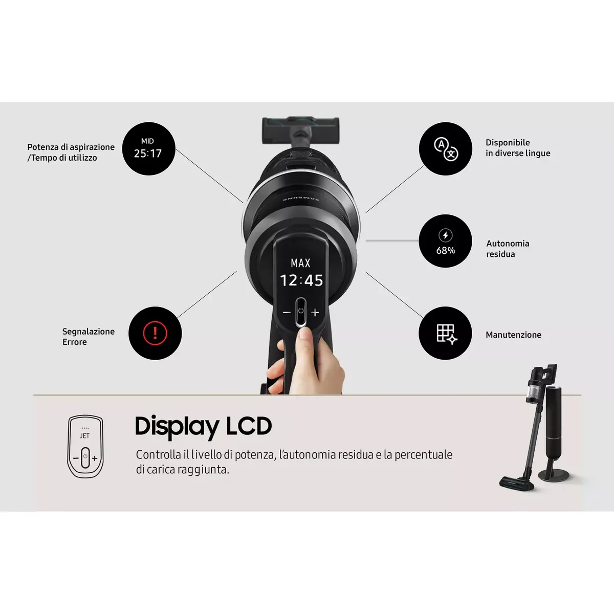 Samsung 2-in-1 stick vacuum VS28C9784QK Photo 15