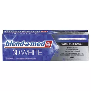 Zobu pasta Blend a Med 3D WHITE CHARCOAL 75 ml — balinoša pasta ar oglekli