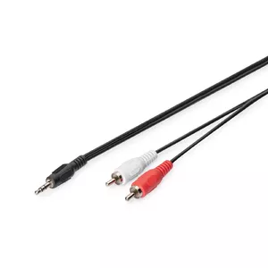 Digitus 2.5m, 3.5mm/2xRCA аудио кабель 2,5 m 3,5 мм Черный