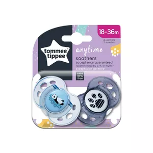 Пустышка TOMMEE TIPPEE силиконовая NIGHT TIME, 18-36 м., 2 шт., 43348694