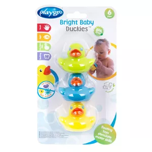 PLAYGRO Полностью закрытые игрушки для ванны Bright Baby Duckies, 0188411