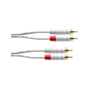 Cordial CFU 1.5 CC-SNOW audio cable 1.5 m 2 x RCA White